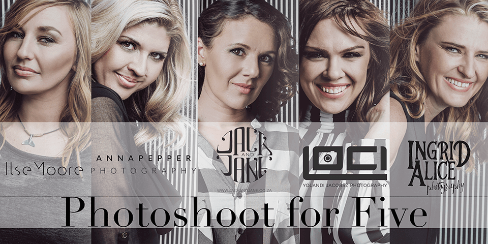 Photoshoot for five, five female professional photographers