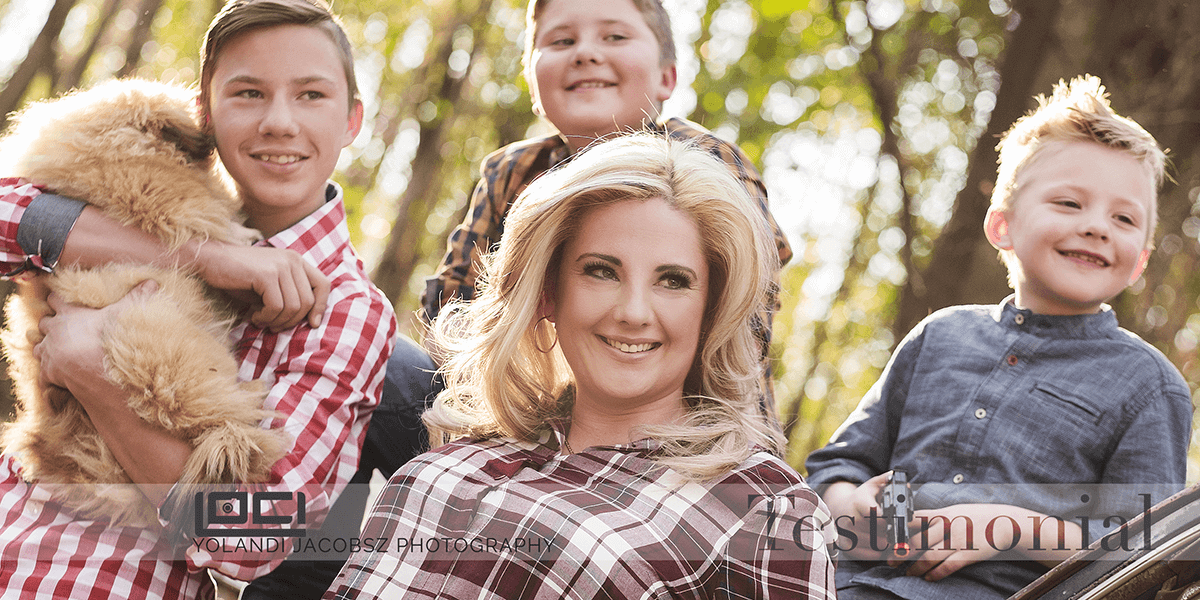 Header image for family photography done in Klerksdorp, Testimonial of mother