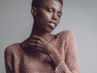 An example of beautiful African models shot in studio, for their portfolios, by Loci Photography