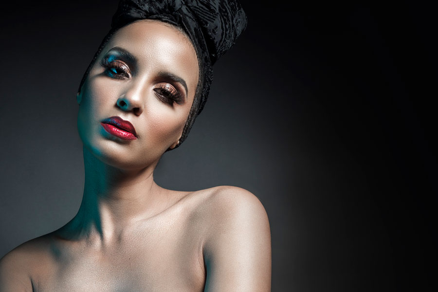 An example of beauty work done for the portfolios of makeup artists, shot by Loci Photography