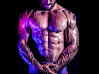 An example of professional fitness photography for men, done in studio by professional photographer Yolandi Jacobsz, of Loci Photography