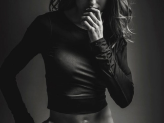 An example of gorgeous black and white photography, of professional fitness shoots done in studio, by Loci Photography