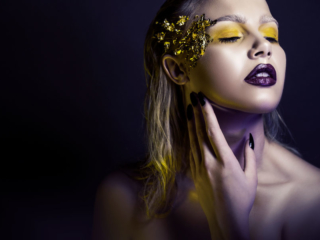 An example of stunning beauty work done for a project done with LumeCubes as lighting, shot in studio by Loci Photography