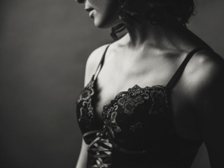 An example of a boudoir image from a bride intended to give to her groom as gift, by Loci Photography