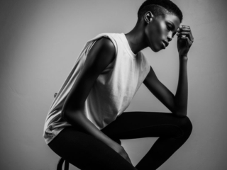 An example of beautiful African models shot in studio, for their portfolios, by Loci Photography