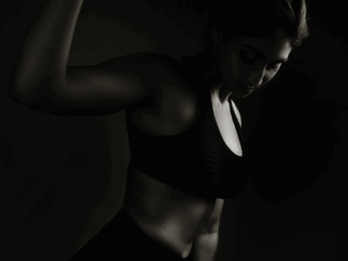 Moody fitness image in black and white by Loci Photography.