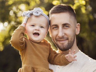Daddy and baby during family photo sessions in Pretoria by Loci Photography