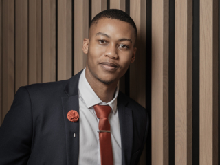 Black professional photographed on location professionally by Yolandi Jacobsz from Loci Photography