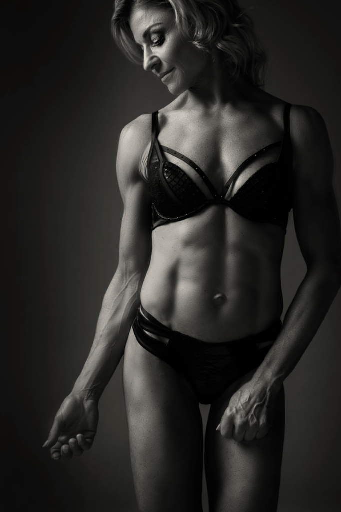 Fitness boudoir photography done by Loci Photography.
