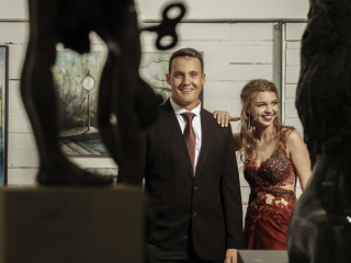 Fun matric dance portraits of couples shot by Loci Photography.