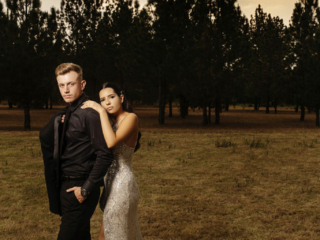 Image of couple taken late afternoon on location for their matric dance photoshoot by Loci Photography