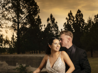 Image of couple taken late afternoon before the rain during a matric dance photoshoot by Loci Photography