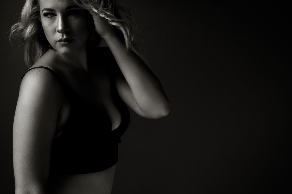 Moody boudoir photography by Loci Photography image of a studio boudoir shoot