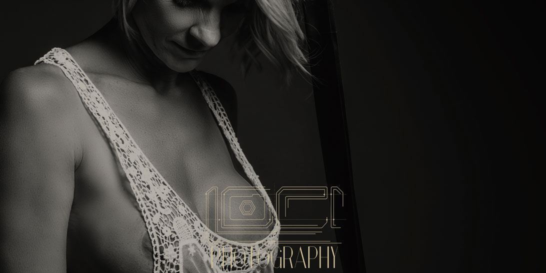 Combining boudoir and portfolio photography in studio blog header image for Loci Photography's website