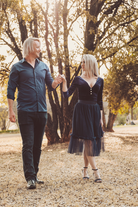 Couple image dressed in blue done at the Pretoria Botanical Gardens by Loci Photography