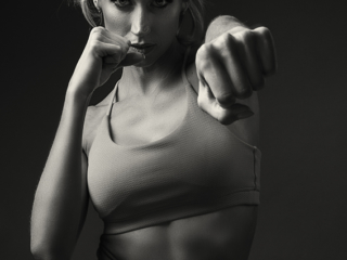 Amazing fitness photography by Loci Photography Black and white image of professional fitness photography done in studio by Loci Photography