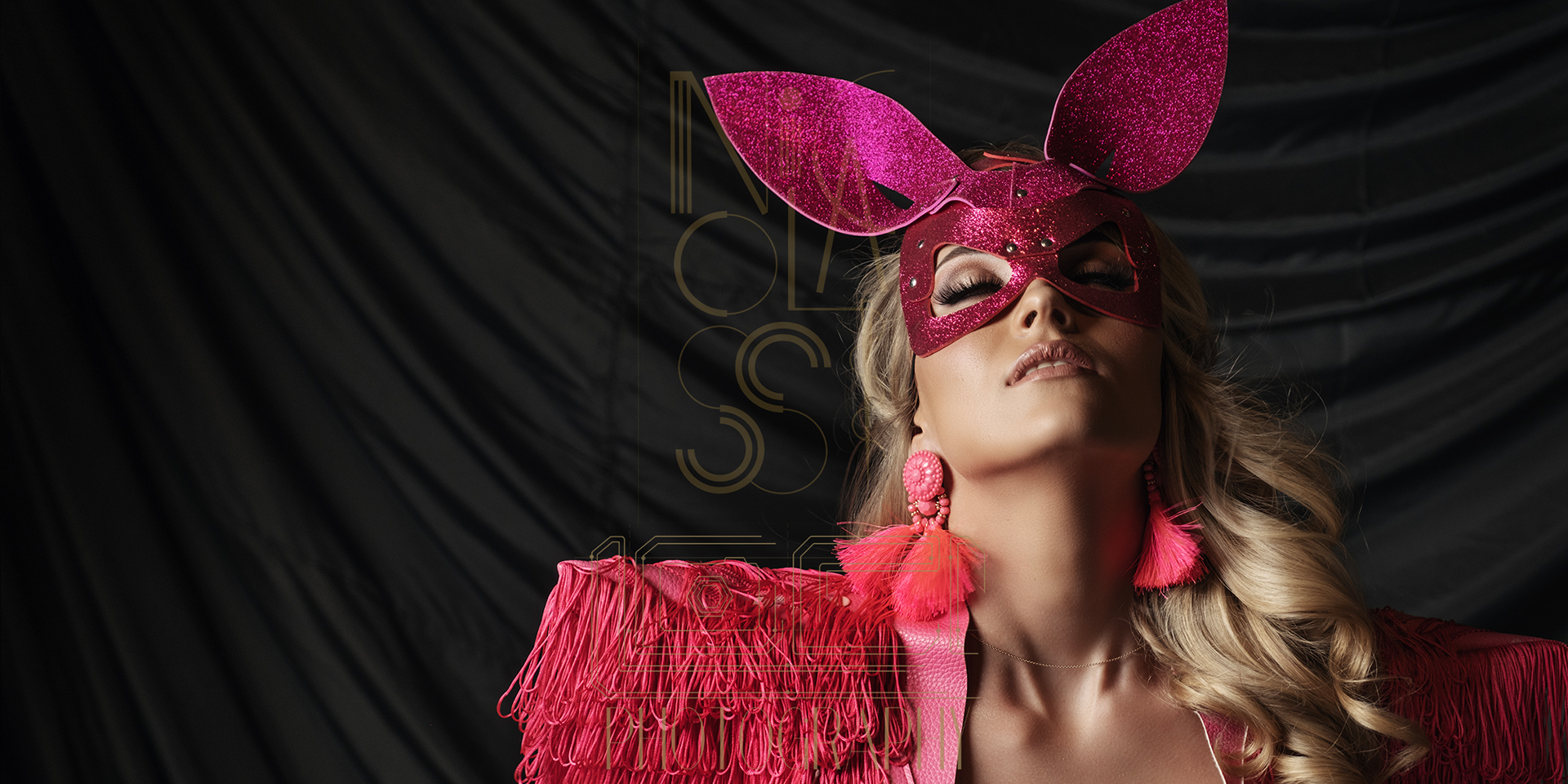 Bunny masks and cat masks for boudoir shoots