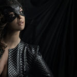 Stunning black jacket and black bunny mask from The Nicolassi Brand shot by Loci Photography