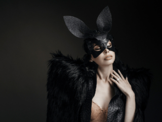 The stunning glitter bunny masks for the use of Loci Photography&#039;s boudoir shoots