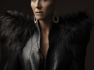 The best boudoir photography done by Loci Photography in Pretoria East showing a woman wearing a black jacket with short hair photographed in studio