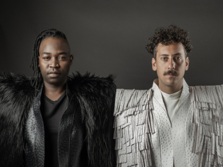 Refentse Morake and Schalk Bezuidenhout doing a show together, photographed by Loci Photography wearing some of The Nicolassi Brand&#039;s pieces