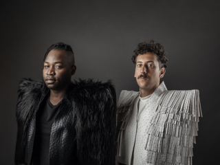 Refentse Morake and Schalk Bezuidenhout doing a show together, photographed by Loci Photography wearing some of The Nicolassi Brand&#039;s pieces
